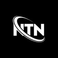 logo ntn. ntn lettera. design del logo della lettera ntn. iniziali logo ntn legate a cerchio e logo monogramma maiuscolo. tipografia ntn per il marchio tecnologico, commerciale e immobiliare. vettore
