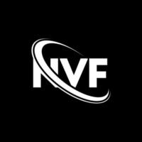 logo nvf. lettera nvf. design del logo della lettera nvf. iniziali logo nvf legate a cerchio e logo monogramma maiuscolo. tipografia nvf per il marchio tecnologico, aziendale e immobiliare. vettore