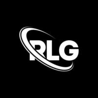 logo rl. lettera rlg. design del logo della lettera rlg. iniziali logo rlg legate da cerchio e logo monogramma maiuscolo. tipografia rlg per il marchio tecnologico, commerciale e immobiliare. vettore