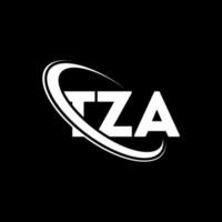 logo tza. lettera tza. design del logo della lettera tza. iniziali logo tza collegate con cerchio e logo monogramma maiuscolo. tipografia tza per il marchio tecnologico, commerciale e immobiliare. vettore