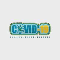 tipografia covid-19 corona virus vettore