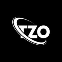 logo tzo. lettera tzo. design del logo della lettera tzo. iniziali logo tzo legate a cerchio e logo monogramma maiuscolo. tipografia tzo per il marchio tecnologico, commerciale e immobiliare. vettore