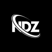 logo ndz. lettera ndz. ndz lettera logo design. iniziali logo ndz collegate con cerchio e logo monogramma maiuscolo. tipografia ndz per il marchio tecnologico, commerciale e immobiliare. vettore