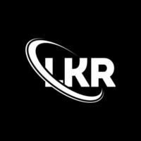 logo lkr. lettera lkr. design del logo della lettera lkr. iniziali logo lkr collegate con cerchio e logo monogramma maiuscolo. tipografia lkr per il marchio tecnologico, commerciale e immobiliare. vettore