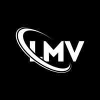 logo lmv. lettera lmv. design del logo della lettera lmv. iniziali logo lmv legate a cerchio e logo monogramma maiuscolo. tipografia lmv per il marchio tecnologico, commerciale e immobiliare. vettore