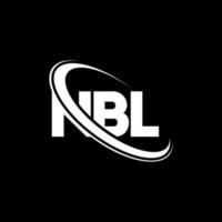 logo nbl. lettera nbl. design del logo della lettera nbl. iniziali logo nbl legate da cerchio e logo monogramma maiuscolo. tipografia nbl per il marchio tecnologico, aziendale e immobiliare. vettore