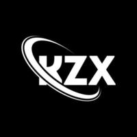 logo kzx. lettera kzx. design del logo della lettera kzx. iniziali logo kzx collegate con cerchio e logo monogramma maiuscolo. tipografia kzx per il marchio tecnologico, commerciale e immobiliare. vettore