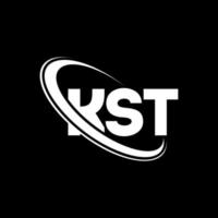 logo kst. kst lettera. design del logo della lettera kst. iniziali kst logo collegate con cerchio e logo monogramma maiuscolo. tipografia kst per il marchio tecnologico, commerciale e immobiliare. vettore