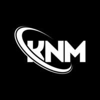 logo knm. lettera knm. design del logo della lettera knm. iniziali logo knm legate a cerchio e logo monogramma maiuscolo. tipografia knm per il marchio tecnologico, commerciale e immobiliare. vettore