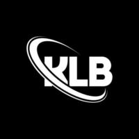 logo klb. lettera klb. design del logo della lettera klb. iniziali klb logo collegate con cerchio e logo monogramma maiuscolo. tipografia klb per il marchio tecnologico, commerciale e immobiliare. vettore