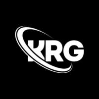 logo krg. lettera krg. design del logo della lettera krg. iniziali logo krg legate a cerchio e logo monogramma maiuscolo. tipografia krg per il marchio tecnologico, commerciale e immobiliare. vettore