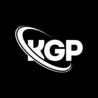 logo kgp. lettera kgp. design del logo della lettera kgp. iniziali logo kgp legate a cerchio e logo monogramma maiuscolo. tipografia kgp per il marchio tecnologico, commerciale e immobiliare. vettore