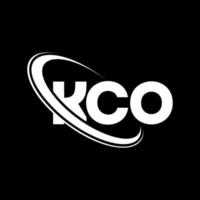 logo kco. lettera kco. design del logo della lettera kco. iniziali logo kco legate a cerchio e logo monogramma maiuscolo. tipografia kco per il marchio tecnologico, commerciale e immobiliare. vettore
