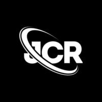 logo jcr. lettera jcr. design del logo della lettera jcr. iniziali logo jcr collegate con cerchio e logo monogramma maiuscolo. tipografia jcr per il marchio tecnologico, commerciale e immobiliare. vettore