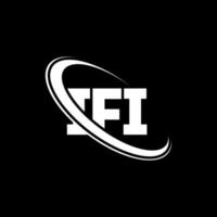 logo ifi. ifi lettera. design del logo della lettera ifi. iniziali logo ifi collegate a cerchio e logo monogramma maiuscolo. tipografia ifi per il marchio tecnologico, commerciale e immobiliare. vettore