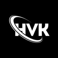 logo hvk. lettera hvk. design del logo della lettera hvk. iniziali logo hvk collegate con cerchio e logo monogramma maiuscolo. tipografia hvk per il marchio tecnologico, commerciale e immobiliare. vettore