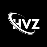logo hvz. lettera hvz. design del logo della lettera hvz. iniziali logo hvz legate a cerchio e logo monogramma maiuscolo. tipografia hvz per il marchio tecnologico, commerciale e immobiliare. vettore