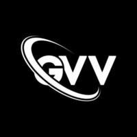 logo gvv. lettera gvv. design del logo della lettera gvv. iniziali logo gvv legate a cerchio e logo monogramma maiuscolo. tipografia gvv per il marchio tecnologico, aziendale e immobiliare. vettore