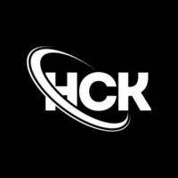 logo hck. hck lettera. design del logo della lettera hck. iniziali logo hck collegate con cerchio e logo monogramma maiuscolo. tipografia hck per il marchio tecnologico, commerciale e immobiliare. vettore