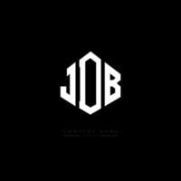 design del logo della lettera jdb con forma poligonale. jdb poligono e design del logo a forma di cubo. jdb modello di logo vettoriale esagonale colori bianco e nero. monogramma jdb, logo aziendale e immobiliare.