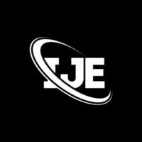 ije logo. ie lettera. design del logo della lettera ije. iniziali ije logo collegate con cerchio e logo monogramma maiuscolo. tipografia ije per il marchio tecnologico, commerciale e immobiliare. vettore