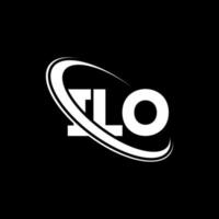 ilo logo. lettera ilo. ilo lettera logo design. iniziali ilo logo collegate a cerchio e logo monogramma maiuscolo. tipografia ilo per il marchio tecnologico, commerciale e immobiliare. vettore