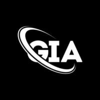 gia logo. gia lettera. gia lettera logo design. iniziali gia logo legate da cerchio e logo monogramma maiuscolo. tipografia gia per il marchio tecnologico, commerciale e immobiliare. vettore