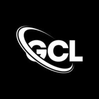 logo gcl. lettera gcl. design del logo della lettera gcl. iniziali logo gcl legate a cerchio e logo monogramma maiuscolo. tipografia gcl per il marchio tecnologico, commerciale e immobiliare. vettore