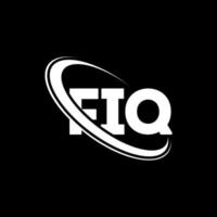 logo fiq. lettera fiq. design del logo della lettera fiq. iniziali logo fiq legate a cerchio e logo monogramma maiuscolo. tipografia fiq per il marchio tecnologico, commerciale e immobiliare. vettore
