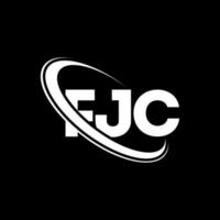logo fjc. lettera fjc. design del logo della lettera fjc. iniziali logo fjc legate a cerchio e logo monogramma maiuscolo. tipografia fjc per il marchio tecnologico, commerciale e immobiliare. vettore