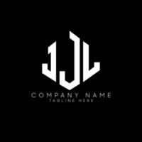 jjl lettera logo design con forma poligonale. jjl poligono e design del logo a forma di cubo. jjl esagono logo modello vettoriale colori bianco e nero. jjl monogramma, logo aziendale e immobiliare.