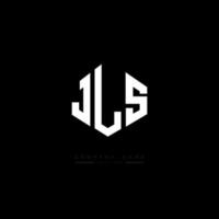 design del logo della lettera jls con forma poligonale. jls poligono e design del logo a forma di cubo. jls modello di logo vettoriale esagonale colori bianco e nero. monogramma jls, logo aziendale e immobiliare.