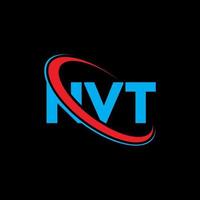 logo nvt. lettera nv. design del logo della lettera nvt. iniziali logo nvt legate a cerchio e logo monogramma maiuscolo. tipografia nvt per il marchio tecnologico, aziendale e immobiliare. vettore