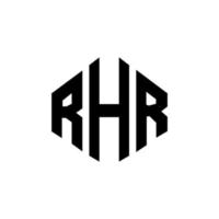 rhr lettera logo design con forma poligonale. rhr poligono e design del logo a forma di cubo. rhr esagono vettore logo modello colori bianco e nero. monogramma rhr, logo aziendale e immobiliare.