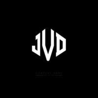 design del logo della lettera jvd con forma poligonale. jvd poligono e design del logo a forma di cubo. jvd esagono logo modello vettoriale colori bianco e nero. monogramma jvd, logo aziendale e immobiliare.