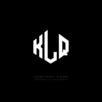 design del logo della lettera klq con forma poligonale. design del logo a forma di poligono e cubo klq. klq modello di logo vettoriale esagonale colori bianco e nero. monogramma klq, logo aziendale e immobiliare.