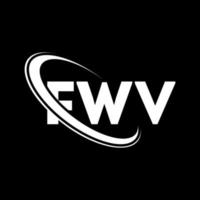 logo fwv. lettera fwv. design del logo della lettera fwv. iniziali logo fwv legate a cerchio e logo monogramma maiuscolo. tipografia fwv per marchio tecnologico, aziendale e immobiliare. vettore