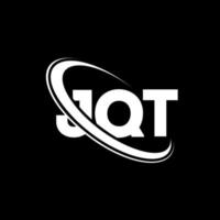 logo jqt. lettera jqt. design del logo della lettera jqt. iniziali logo jqt collegate con cerchio e logo monogramma maiuscolo. tipografia jqt per il marchio tecnologico, commerciale e immobiliare. vettore