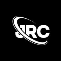 logo jrc. lettera jrc. design del logo della lettera jrc. iniziali logo jrc collegate con cerchio e logo monogramma maiuscolo. tipografia jrc per il marchio tecnologico, commerciale e immobiliare. vettore
