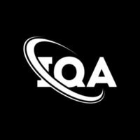 logo iqa. lettera iqa. design del logo della lettera iqa. iniziali logo iqa collegate con cerchio e logo monogramma maiuscolo. tipografia iqa per il marchio tecnologico, commerciale e immobiliare. vettore