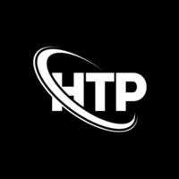 logo htp. lettera htp. design del logo della lettera htp. iniziali logo htp collegate con cerchio e logo monogramma maiuscolo. tipografia htp per il marchio tecnologico, aziendale e immobiliare. vettore