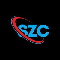 logo szc. lettera szc. szc lettera logo design. iniziali szc logo collegate con cerchio e logo monogramma maiuscolo. tipografia szc per il marchio tecnologico, commerciale e immobiliare. vettore