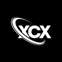 logo xcx. lettera xcx. design del logo della lettera xcx. iniziali logo xcx collegate con cerchio e logo monogramma maiuscolo. tipografia xcx per il marchio tecnologico, commerciale e immobiliare. vettore