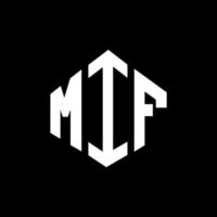 disegno del logo della lettera mif con forma poligonale. mif poligono e design del logo a forma di cubo. mif esagono vettore logo modello bianco e nero. monogramma mif, logo aziendale e immobiliare.