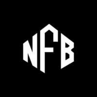 design del logo della lettera nfb con forma poligonale. design del logo a forma di poligono e cubo nfb. nfb esagono vettore logo modello colori bianco e nero. monogramma nfb, logo aziendale e immobiliare.