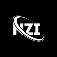 logo nzi. lettera nzi. design del logo della lettera nzi. iniziali logo nzi legate da cerchio e logo monogramma maiuscolo. tipografia nzi per il marchio tecnologico, commerciale e immobiliare. vettore