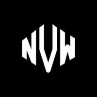 design del logo della lettera nvw con forma poligonale. design del logo a forma di poligono e cubo nvw. nvw modello di logo vettoriale esagonale colori bianco e nero. monogramma nvw, logo aziendale e immobiliare.