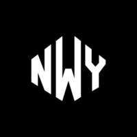 design del logo della lettera nwy con forma poligonale. design del logo a forma di poligono e cubo nwy. nwy modello di logo vettoriale esagonale colori bianco e nero. monogramma nwy, logo aziendale e immobiliare.