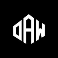 oaw lettera logo design con forma poligonale. oaw poligono e design del logo a forma di cubo. oaw esagono vettore logo modello colori bianco e nero. monogramma oaw, logo aziendale e immobiliare.