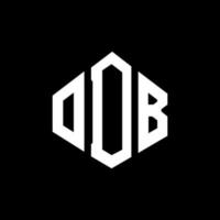 design del logo della lettera odb con forma poligonale. odb poligono e design del logo a forma di cubo. odb esagono vettore logo modello colori bianco e nero. monogramma odb, logo aziendale e immobiliare.